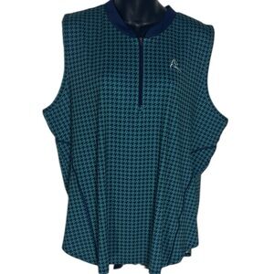 Rhoback women’s xxl houndstooth performance golf polo sleeveless outdoor
